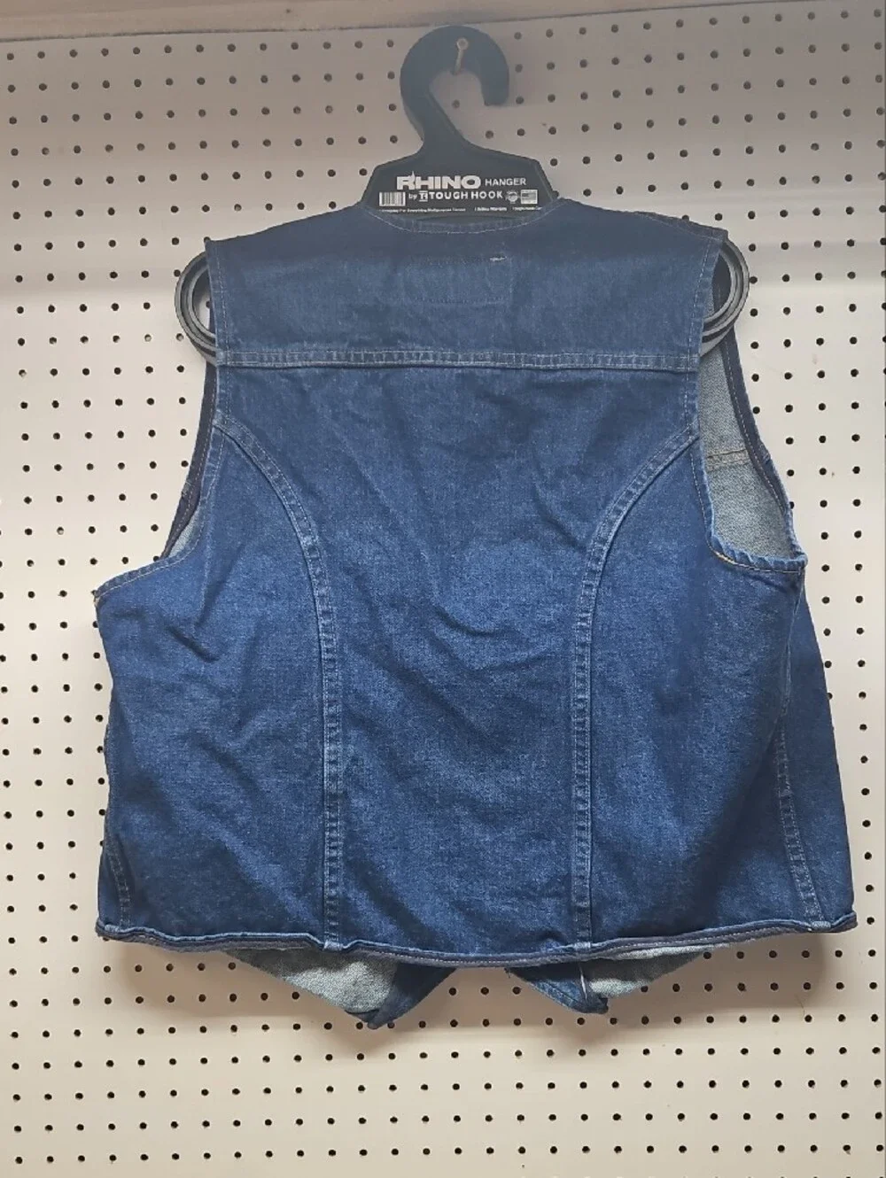 Wrangler Dark Blue Denim Vest with Patch Pockets Mens XL